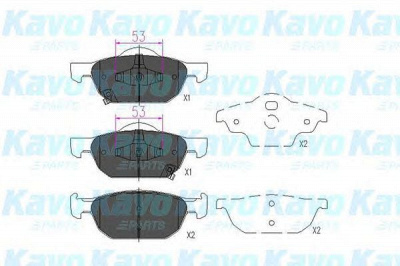 KAVO PARTS kbp2043 -  Комплект тормозных колодок, дисковый тормоз